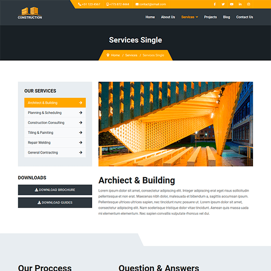 Single Service construction